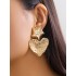 Heart Shape Solid Color Star Shape Normcore Earrings Accessories