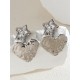 Heart Shape Solid Color Star Shape Normcore Earrings Accessories