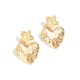 Heart Shape Solid Color Star Shape Normcore Earrings Accessories