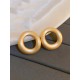 Geometric Hollow Solid Color Normcore Earrings Accessories