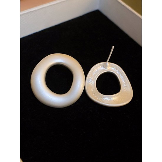 Geometric Hollow Solid Color Normcore Earrings Accessories