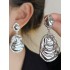 Geometric Pleated Solid Color Earrings Accessories Drop Earrings