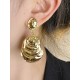 Geometric Pleated Solid Color Earrings Accessories Drop Earrings