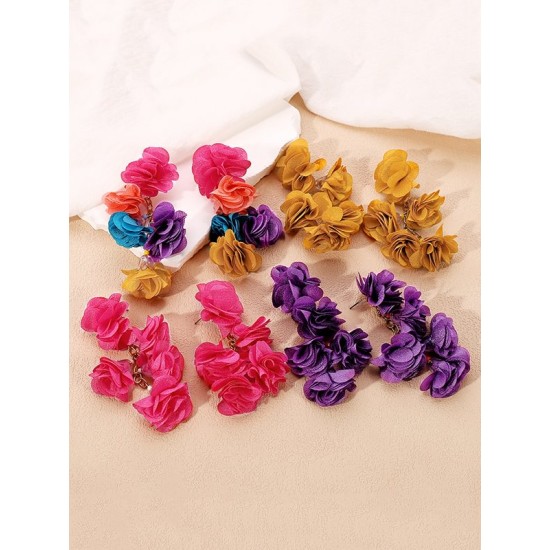 Flower Shape Earrings Accessories Drop Earrings