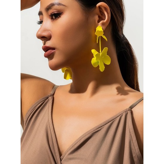 Flower Shape Earrings Accessories Drop Earrings