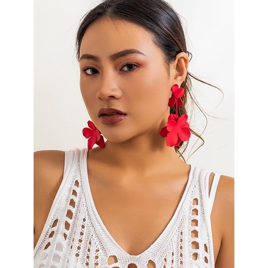 Flower Shape Earrings Accessories Drop Earrings