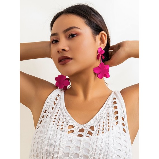 Flower Shape Earrings Accessories Drop Earrings