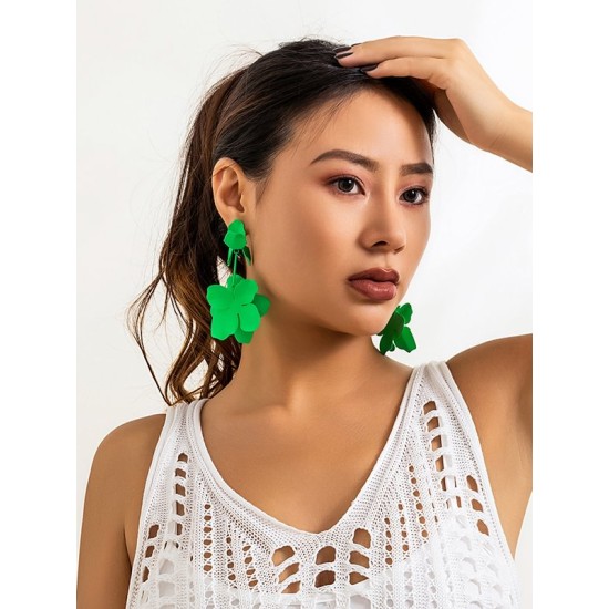 Flower Shape Earrings Accessories Drop Earrings