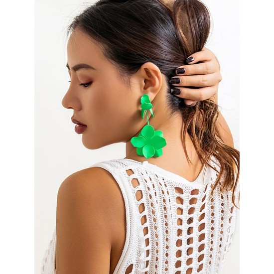 Flower Shape Earrings Accessories Drop Earrings