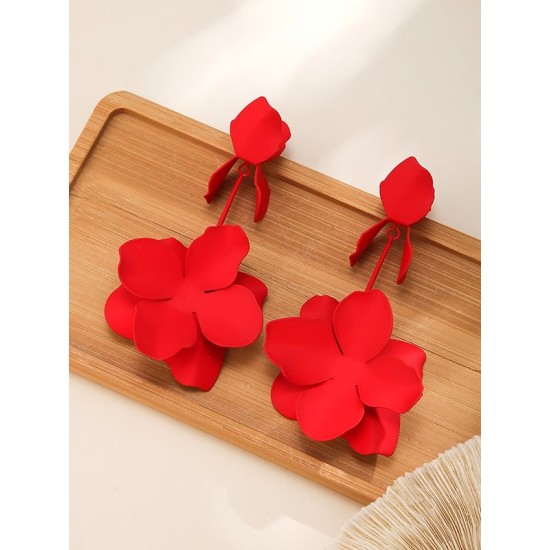 Flower Shape Earrings Accessories Drop Earrings