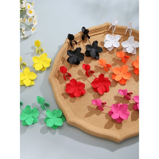 Flower Shape Earrings Accessories Drop Earrings