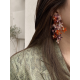 Flower-Embellished Beaded Handmade Earrings Accessories