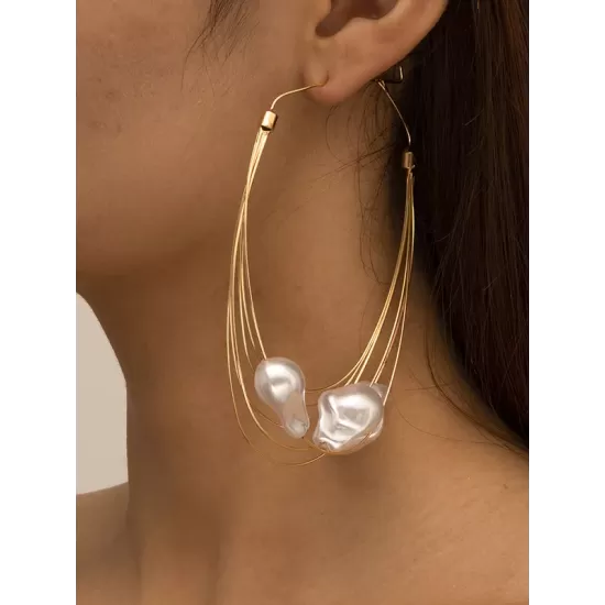 Normcore Tasseled Pearl Ear-Ring