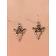 Halloween Pumpkin Skeleton Bat Earrings