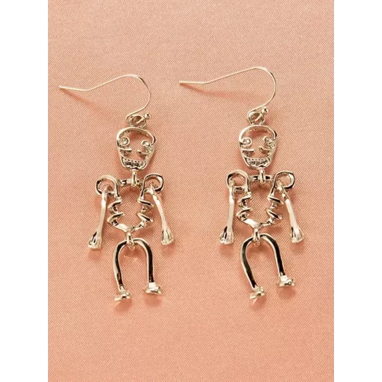 Halloween Pumpkin Skeleton Bat Earrings