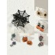 Halloween Pumpkin Spider Bat Earrings