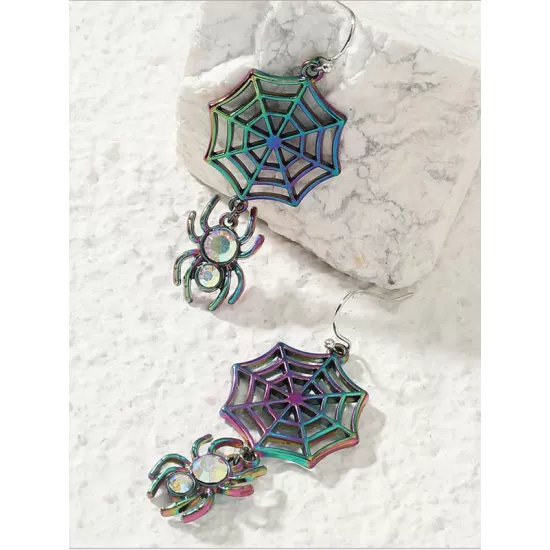 Halloween Pumpkin Spider Bat Earrings