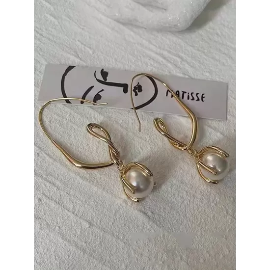 Original Vintage Irregular Beads Earrings