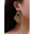 Retro Palace Style Exaggerated Carved Earrings