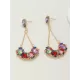 Statement Contrast Color Geometric Earrings Accessories