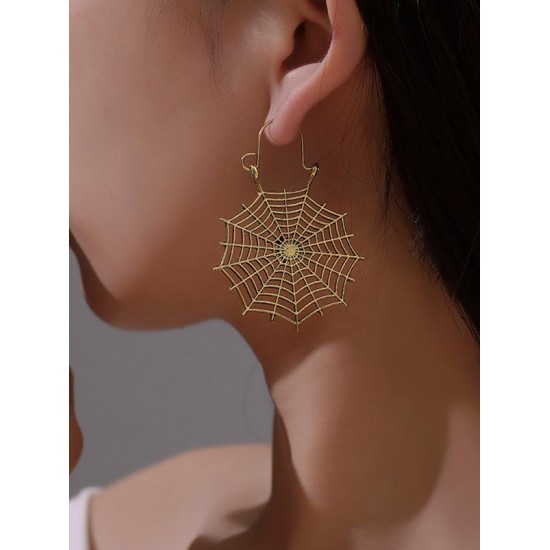 Vintage Openwork Spider Web Earrings