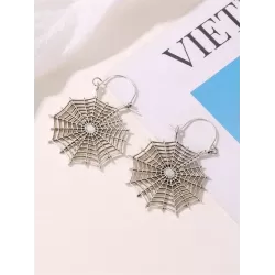 Vintage Openwork Spider Web Earrings