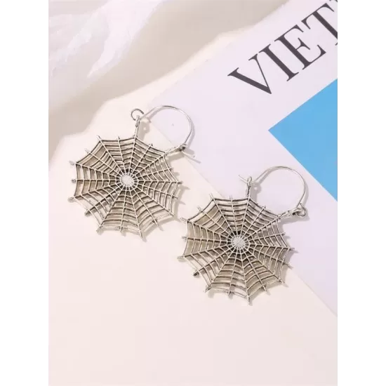 Vintage Openwork Spider Web Earrings