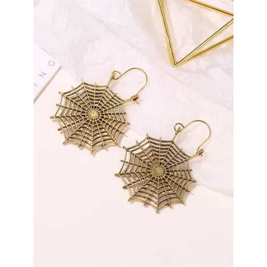 Vintage Openwork Spider Web Earrings