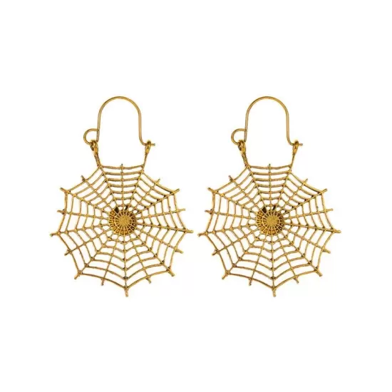 Vintage Openwork Spider Web Earrings