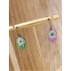 Asymmetrical Eye Contrast Color Donut Fashion Personality Earrings