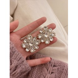 Urban Rhinestone Floral Earrings Accessories