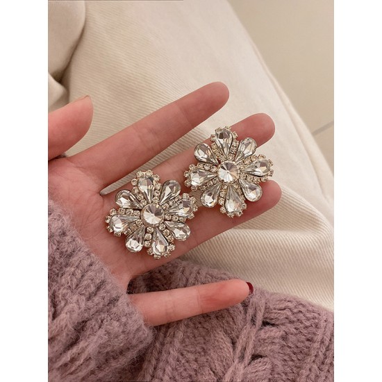 Urban Rhinestone Floral Earrings Accessories