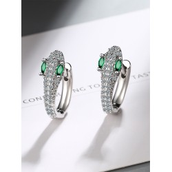 Original Rhinestone Snake Shape Earrings