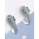 Original Rhinestone Snake Shape Earrings