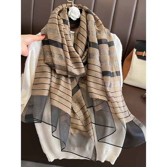 Keep Warm Striped Shawl&Scarf