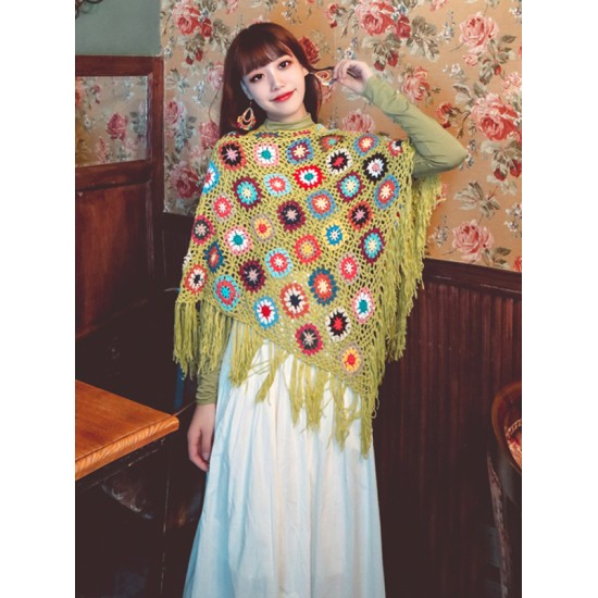 Vacation Loose Patchwork Shawl&Cloak