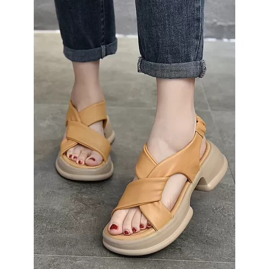 Open Toe Sandals Platform Shoes