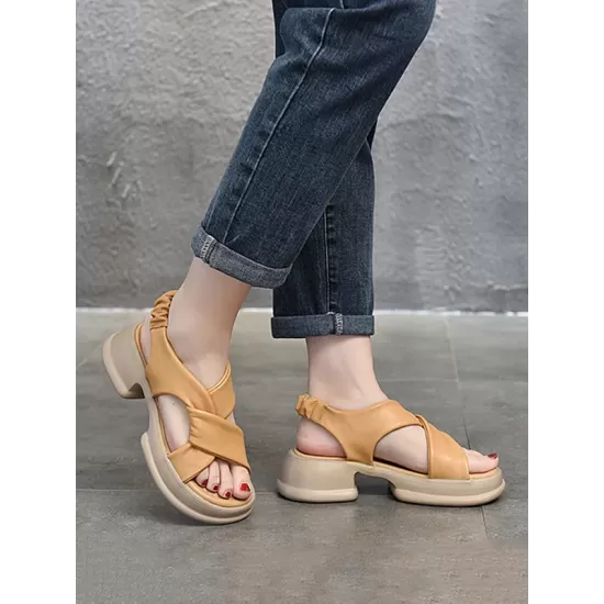 Open Toe Sandals Platform Shoes