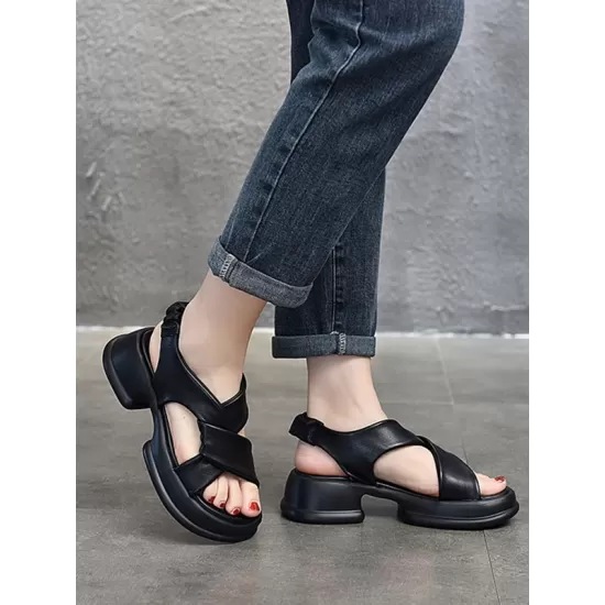 Open Toe Sandals Platform Shoes