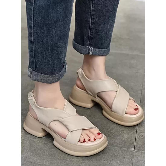 Open Toe Sandals Platform Shoes