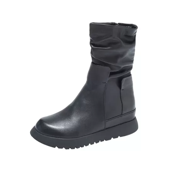 Leisure Fashion Solid Leather Martin Boots