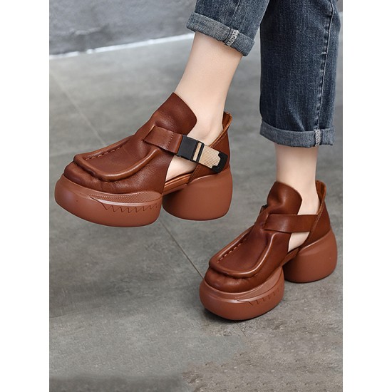 Closed-Toe Sandals Platform Shoes