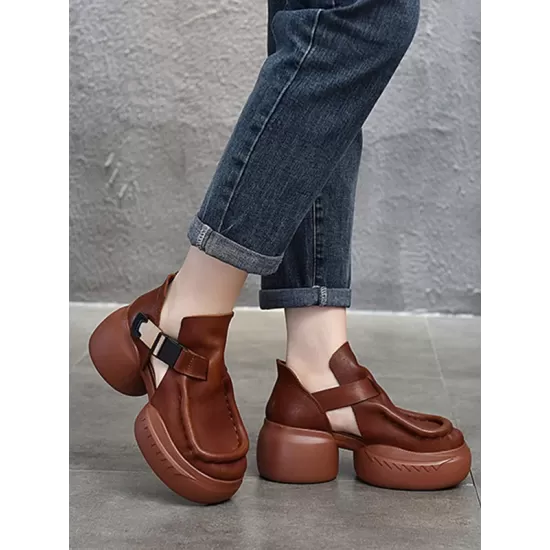 Closed-Toe Sandals Platform Shoes