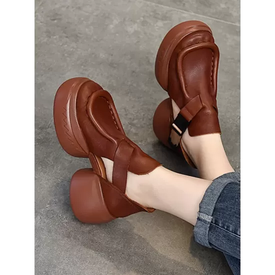 Closed-Toe Sandals Platform Shoes