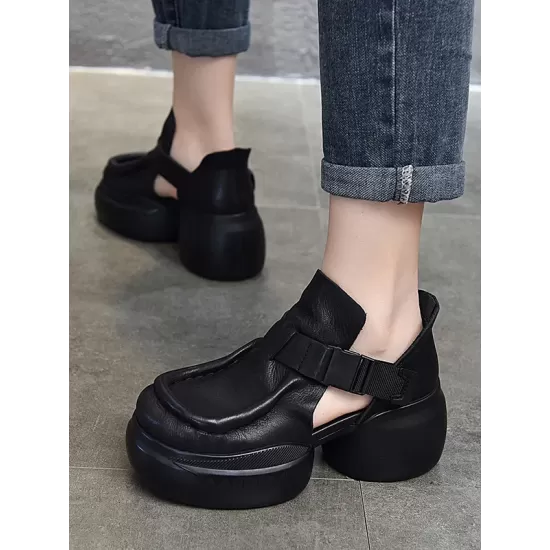 Closed-Toe Sandals Platform Shoes