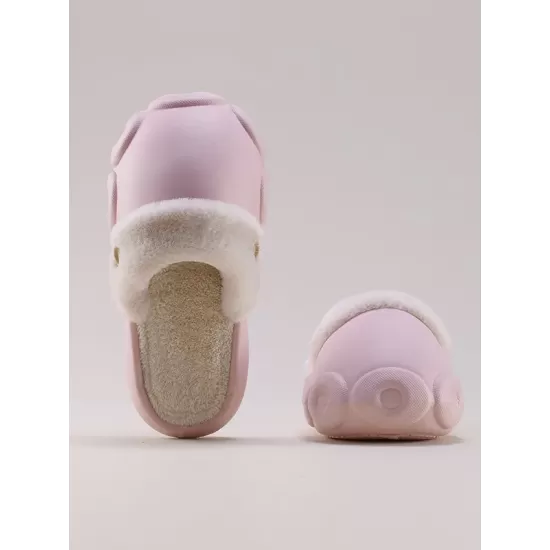 Warm Removable Washable Waterproof Thick-Soled Cotton Slippers