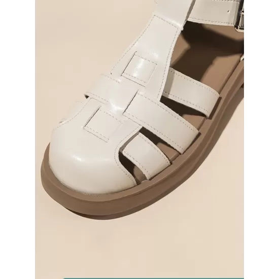 Hollow Round-Toe Sandals Gladiators