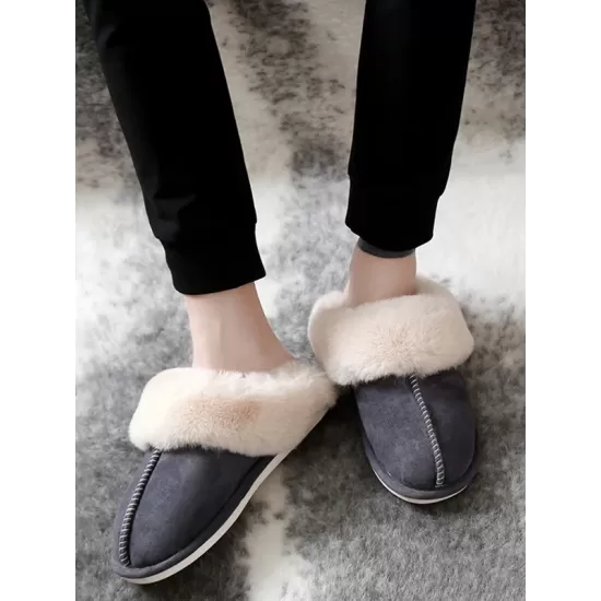 Indoor Warm Faux Fur Non-Slip Keep Warm Slippers