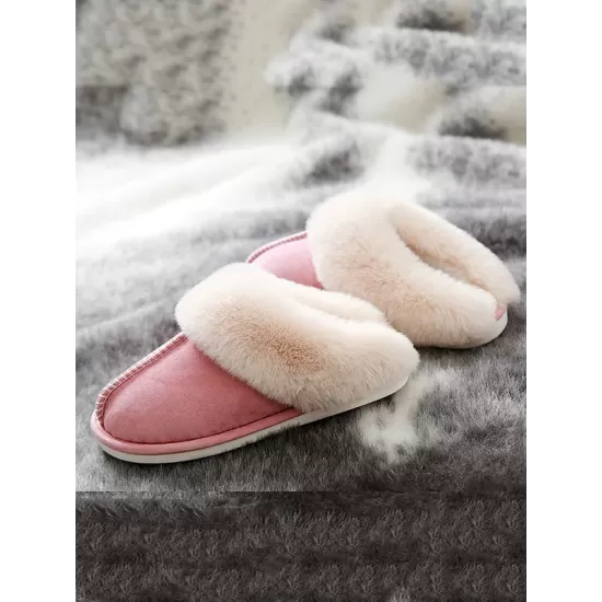 Indoor Warm Faux Fur Non-Slip Keep Warm Slippers