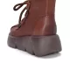 Vintage Cow Leather Wool Boots Platform Shoes